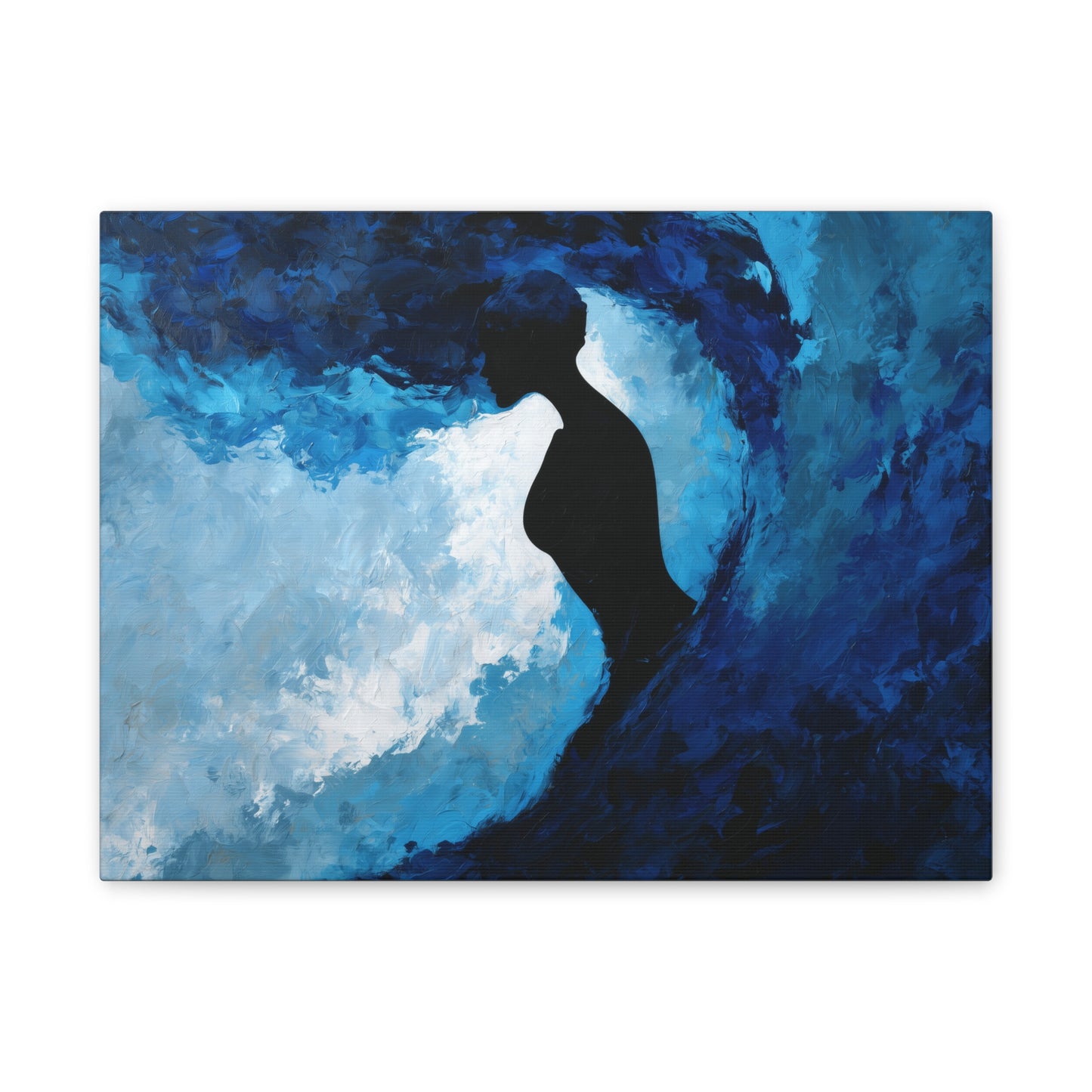 Waves of Form -Serene Abstract Canvas Wall Art, Ocean Wave Decor, Home Transformations, Inspirational Art, Gifts for Art Lovers, Blue Wave Print