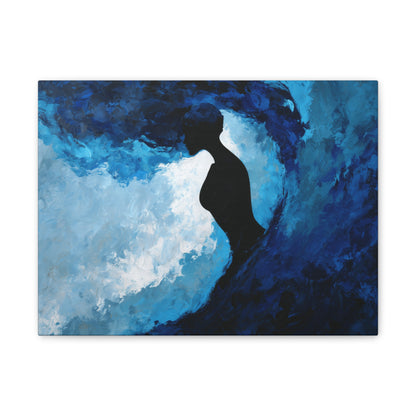 Waves of Form -Serene Abstract Canvas Wall Art, Ocean Wave Decor, Home Transformations, Inspirational Art, Gifts for Art Lovers, Blue Wave Print