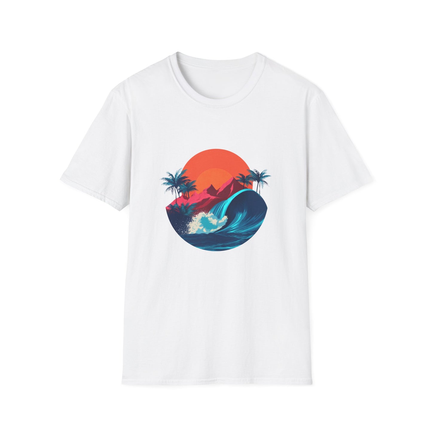 Sunset Surf T-Shirt — Retro Beach Wave Graphic Tee