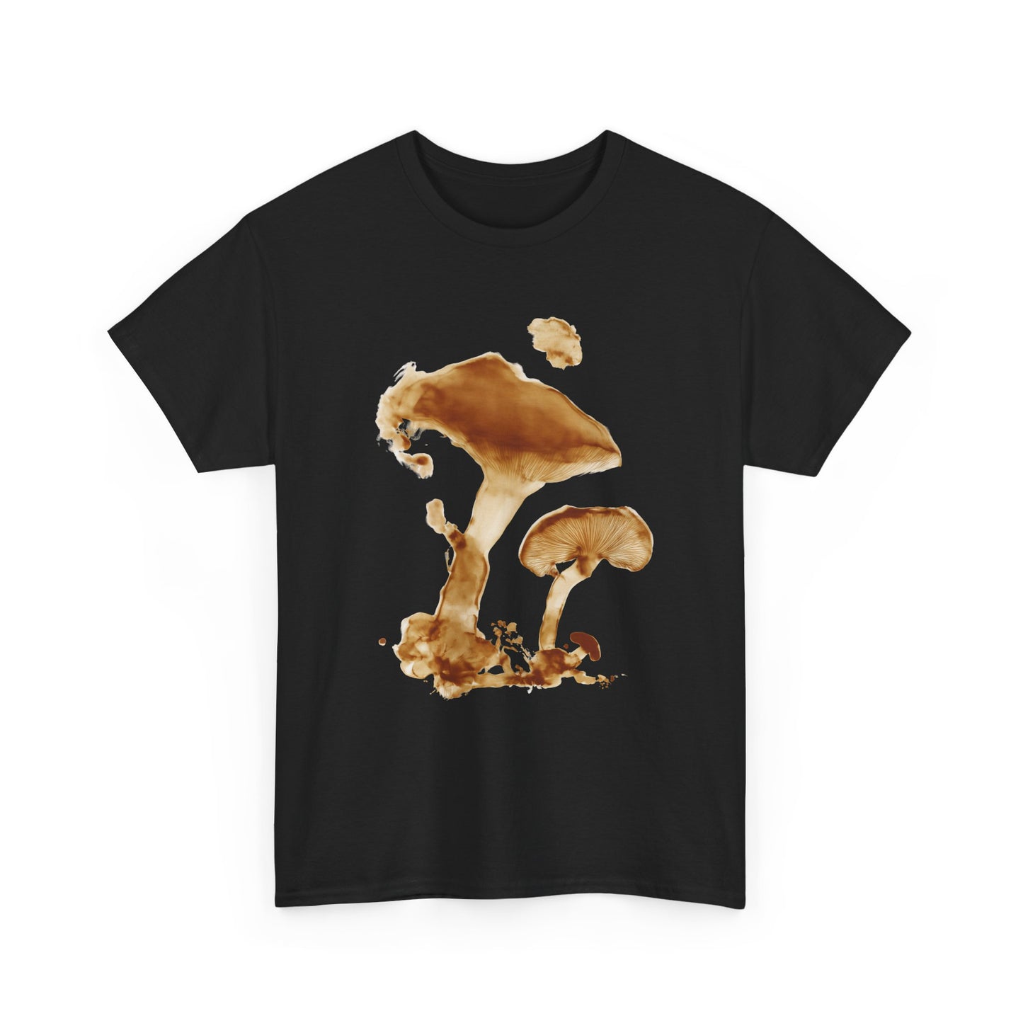 Artistic Spore Print Mushroom Graphic Tee, Unisex Heavy Cotton T-Shirt, Stylish Casual Wear, Eco-Friendly Gift, Nature Lover Apparel