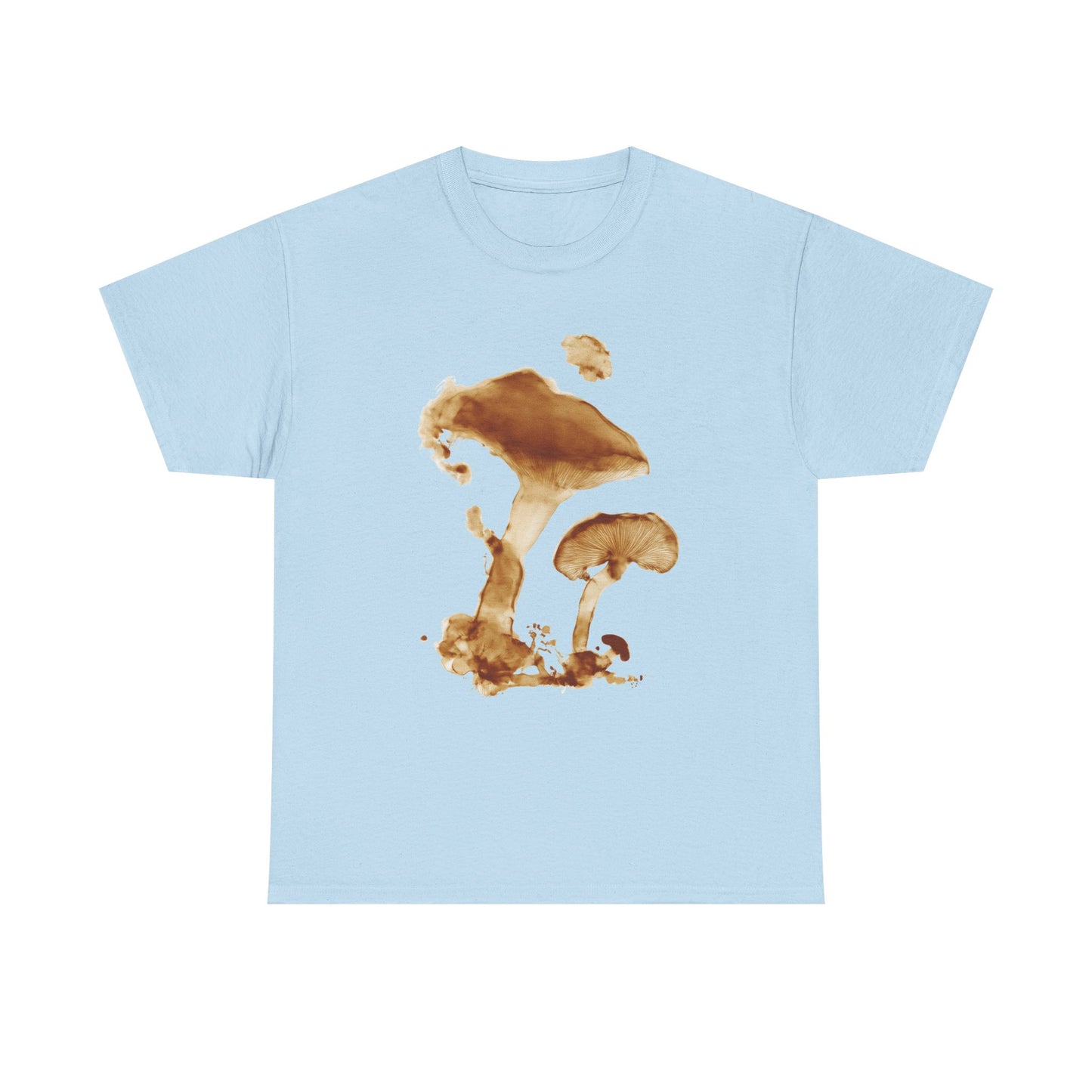 Artistic Spore Print Mushroom Graphic Tee, Unisex Heavy Cotton T-Shirt, Stylish Casual Wear, Eco-Friendly Gift, Nature Lover Apparel