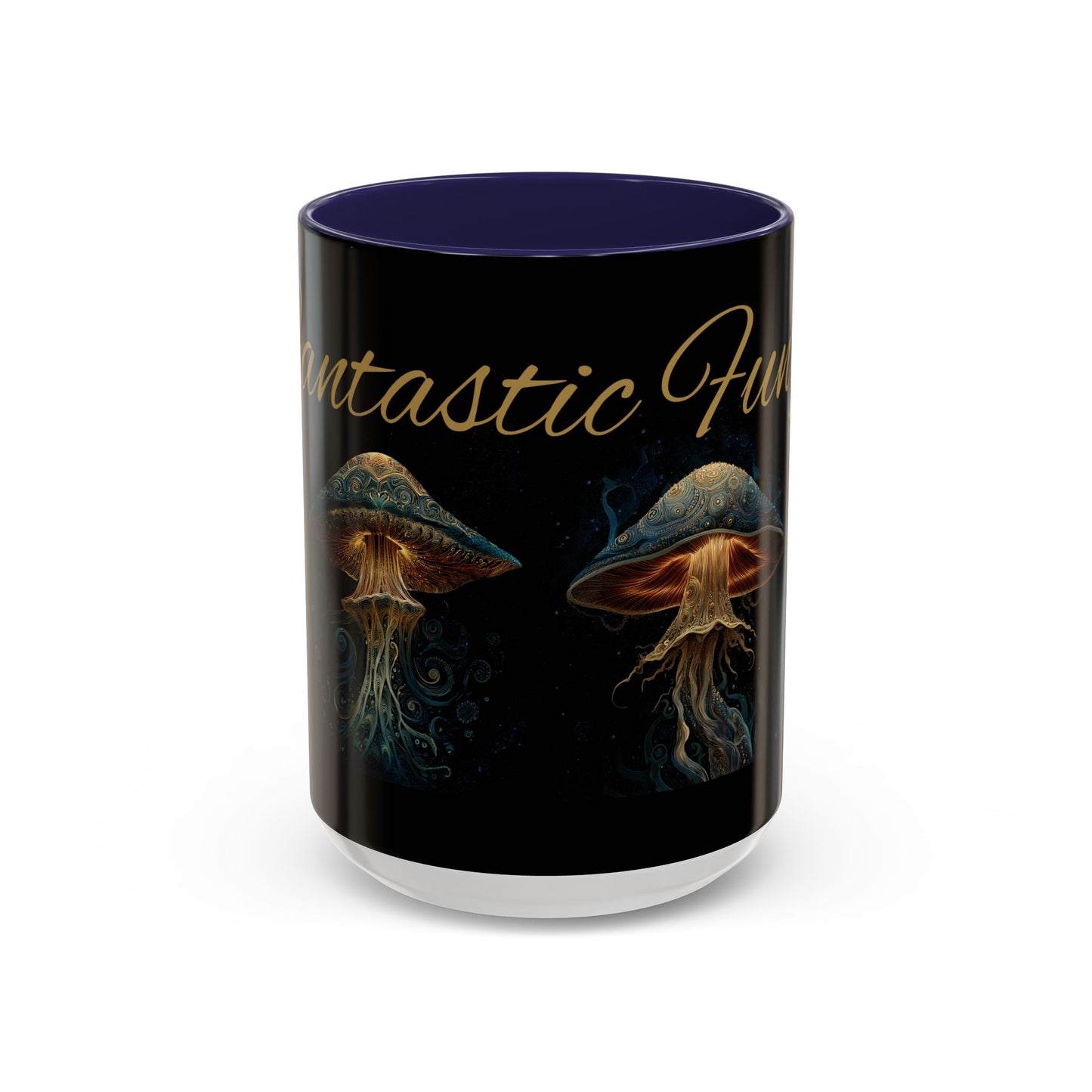 Dark Fantastic Fungi Coffee Mug - Magical Ocean Mushroom Art (11/15oz)