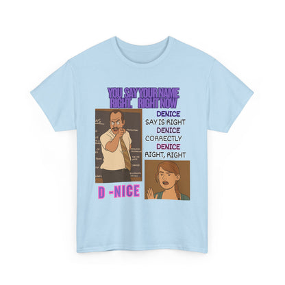 D-Nice Funny Unisex T-Shirt with Quirky Design, Humor Tee, Gift for Friends, Casual Wear, Unique Graphic Tee, Cartoon T-Shirt