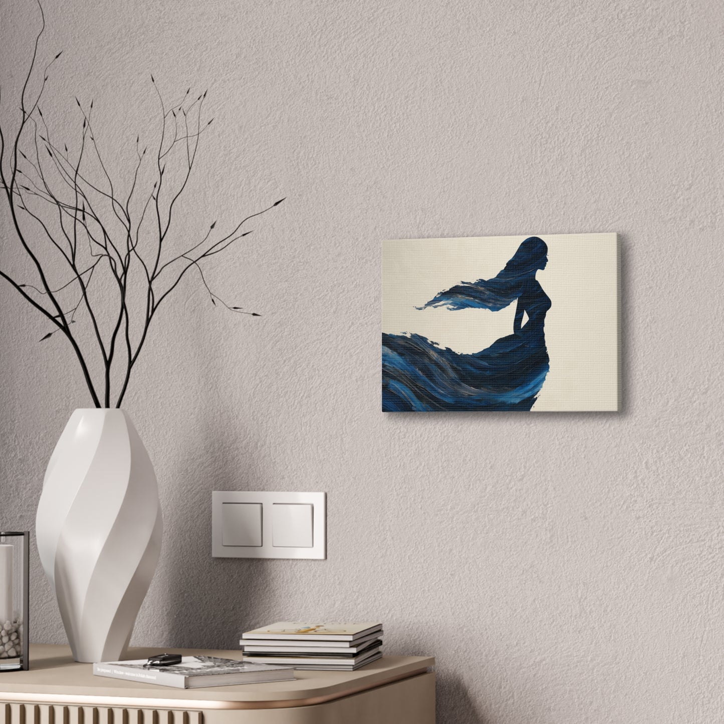 Waters Within -Elegant Wave Canvas Art, Boho Wall Decor, Ocean Themed Artwork, Gift for Her, Home Decor, Beach House Decoration