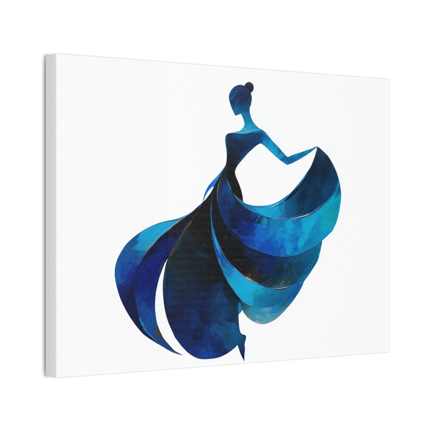 Dancing with the Water Series #4 -Elegant Silhouette Canvas Wall Art, Abstract Decor for Home, Gift for Women, Living Room Artwork, Dance Theme Decoration