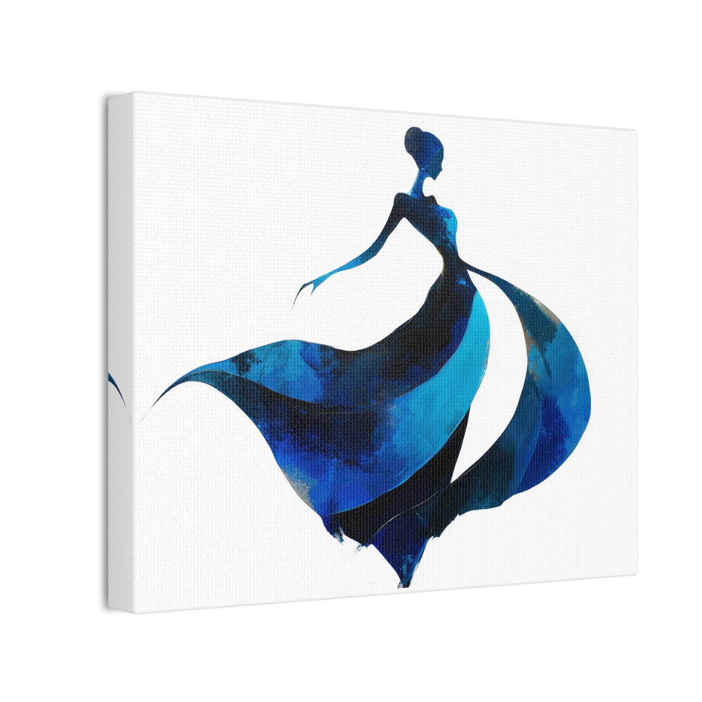 Dancing with the Water Series #3 -Elegant Silhouette Canvas Wall Art, Abstract Decor for Home, Gift for Women, Living Room Artwork, Dance Theme Decoration