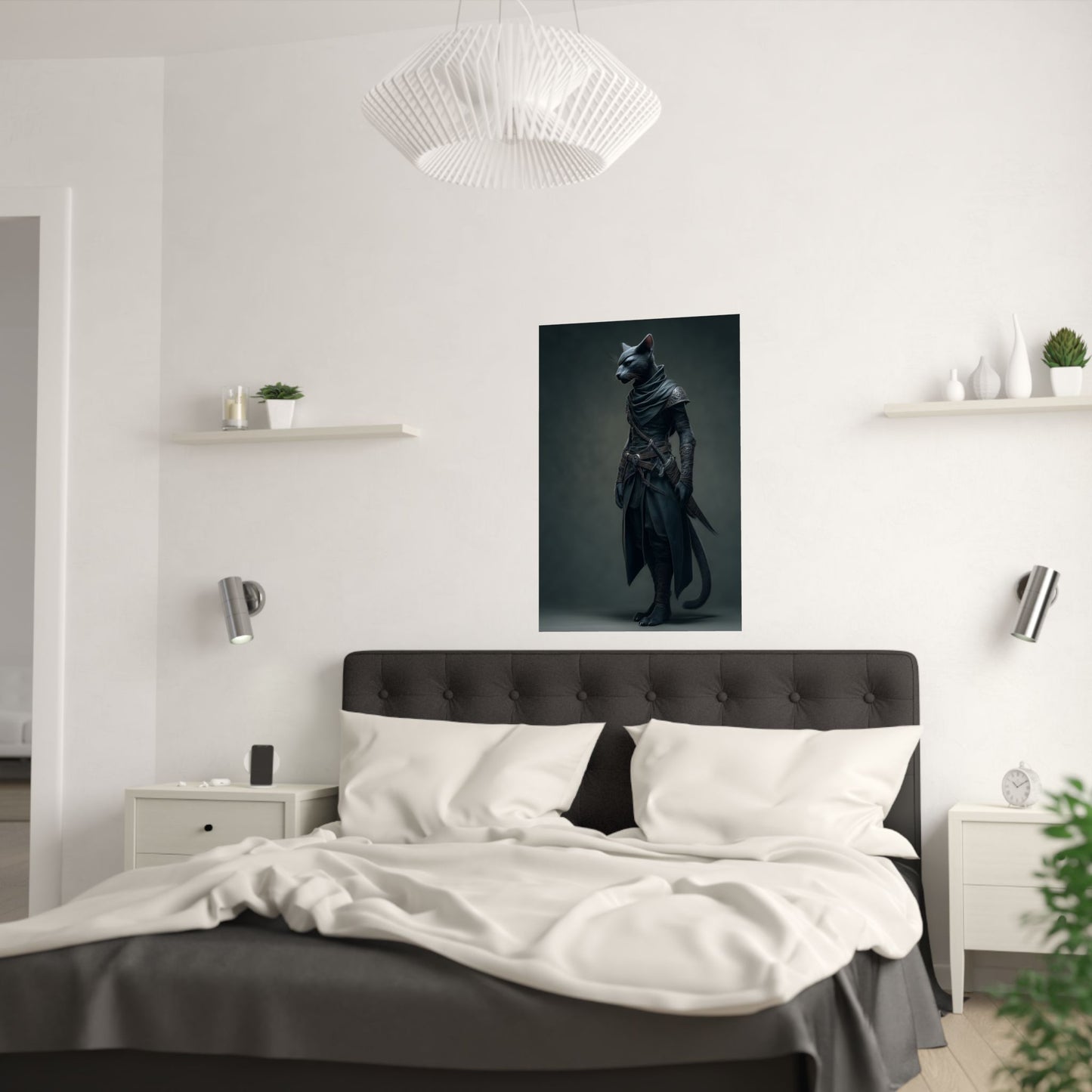 Tabaxi Rogue Satin PAPER POSTER — Dark Fantasy Wall Art