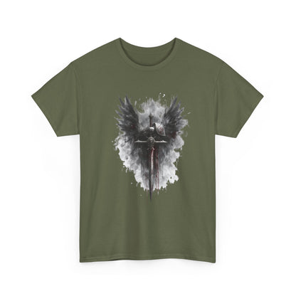 Angel of War T‑Shirt — Gothic Winged Sword Graphic Tee