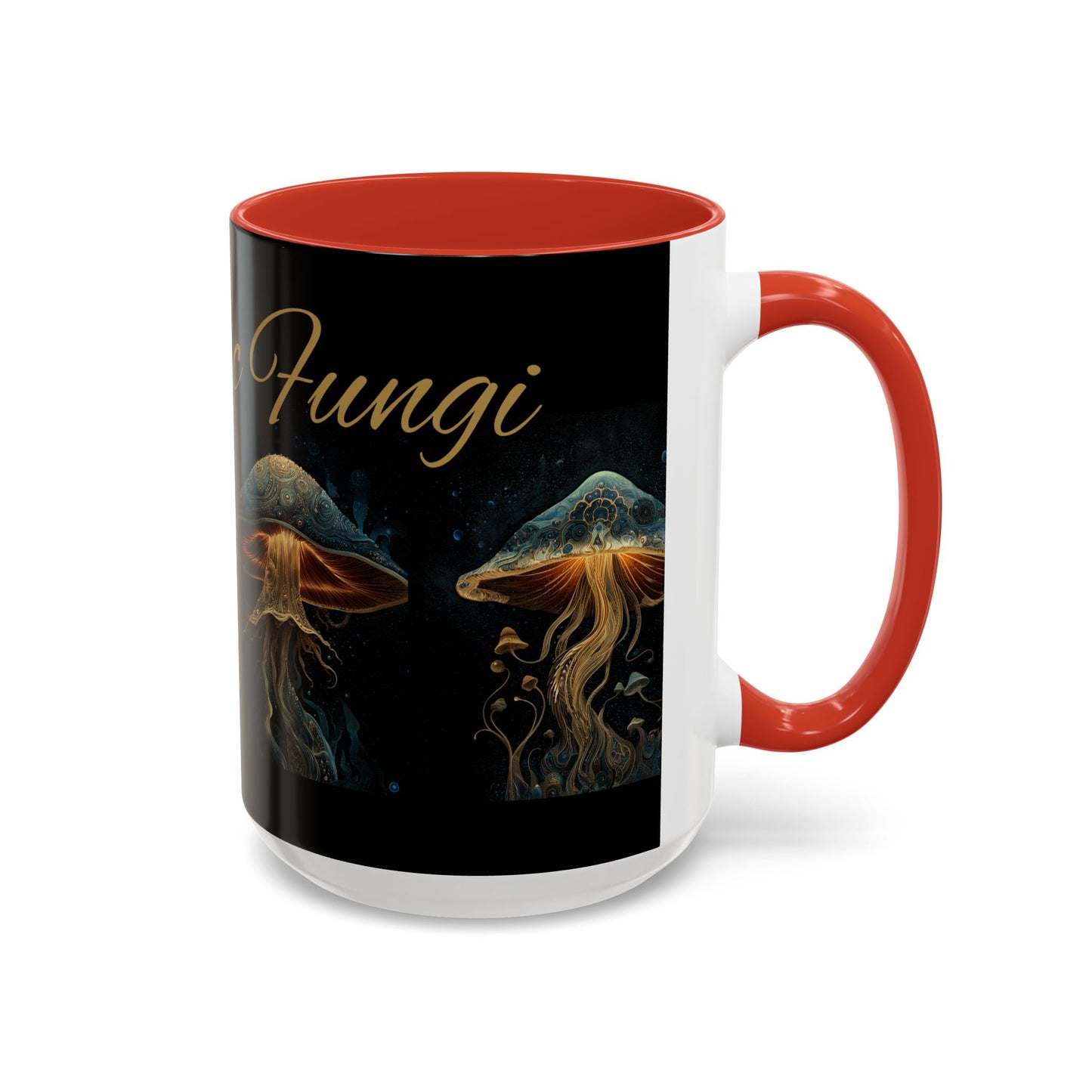 Dark Fantastic Fungi Coffee Mug - Magical Ocean Mushroom Art (11/15oz)