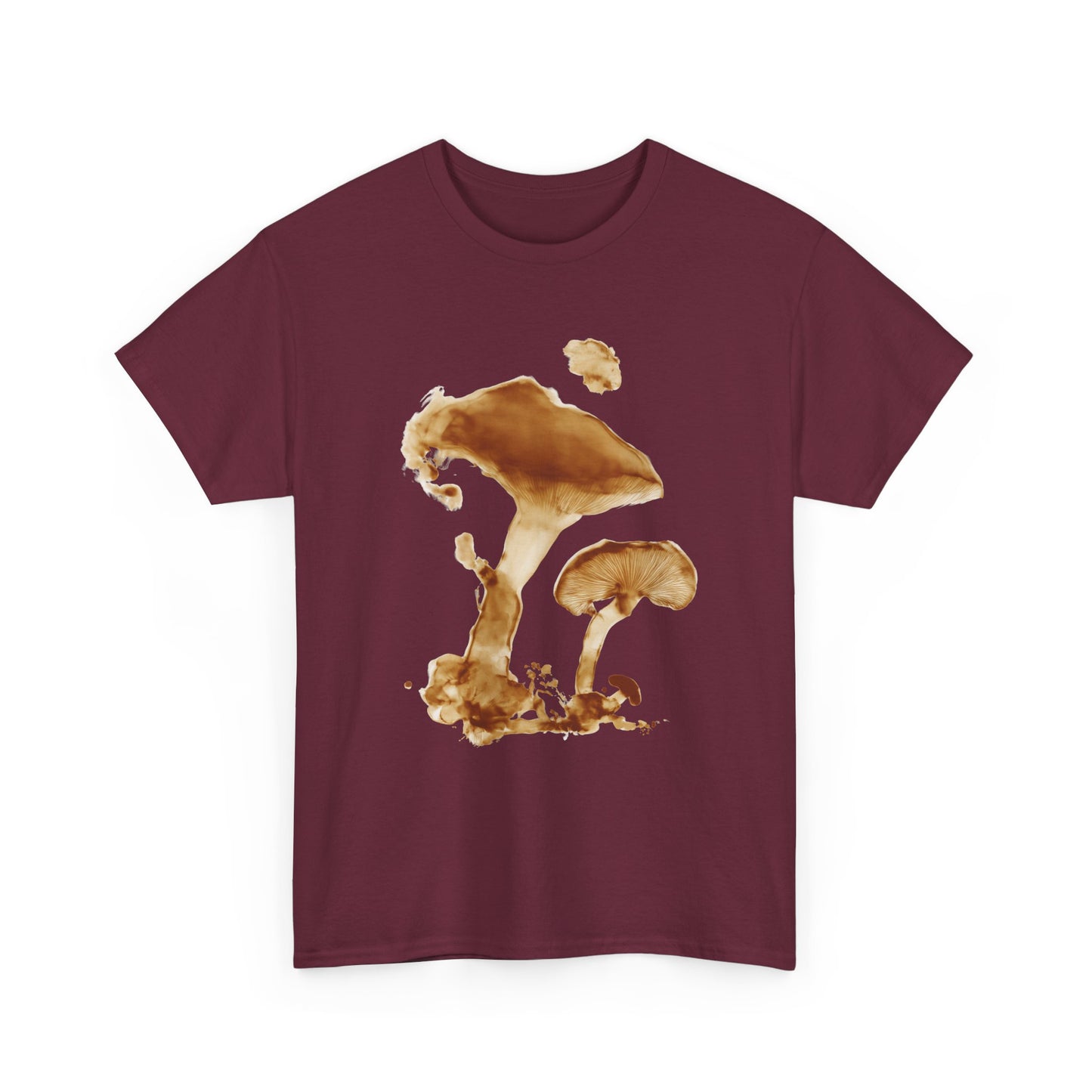 Artistic Spore Print Mushroom Graphic Tee, Unisex Heavy Cotton T-Shirt, Stylish Casual Wear, Eco-Friendly Gift, Nature Lover Apparel