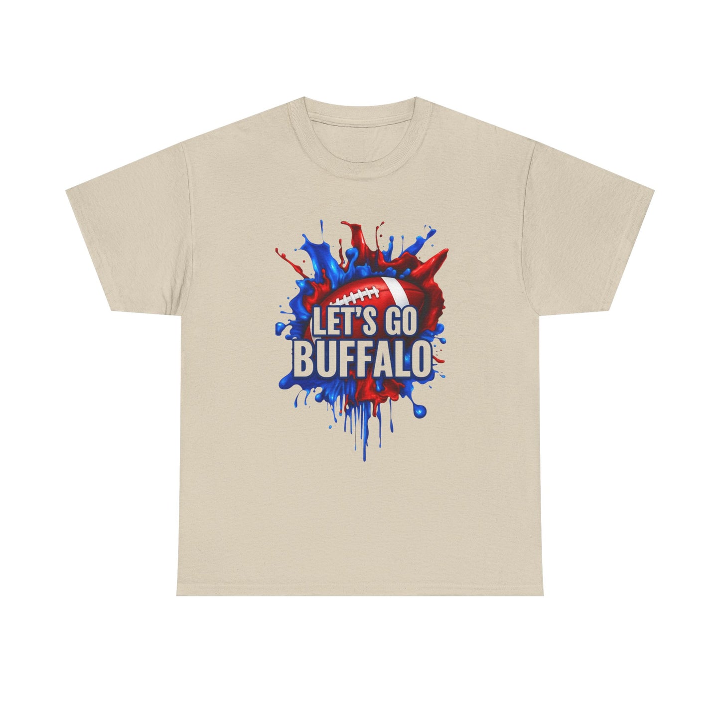 Let's Go Buffalo Football Spirit Tee, Unisex Cotton Tee for Game Day, Tailgating, Sports Fans, Holiday Gifts, Casual Wear