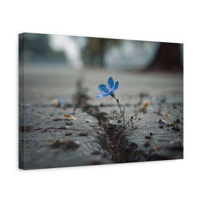 Resilience in Blue: Macro Flower Photography, Urban Nature Survival--1aceswild.myshopify.com