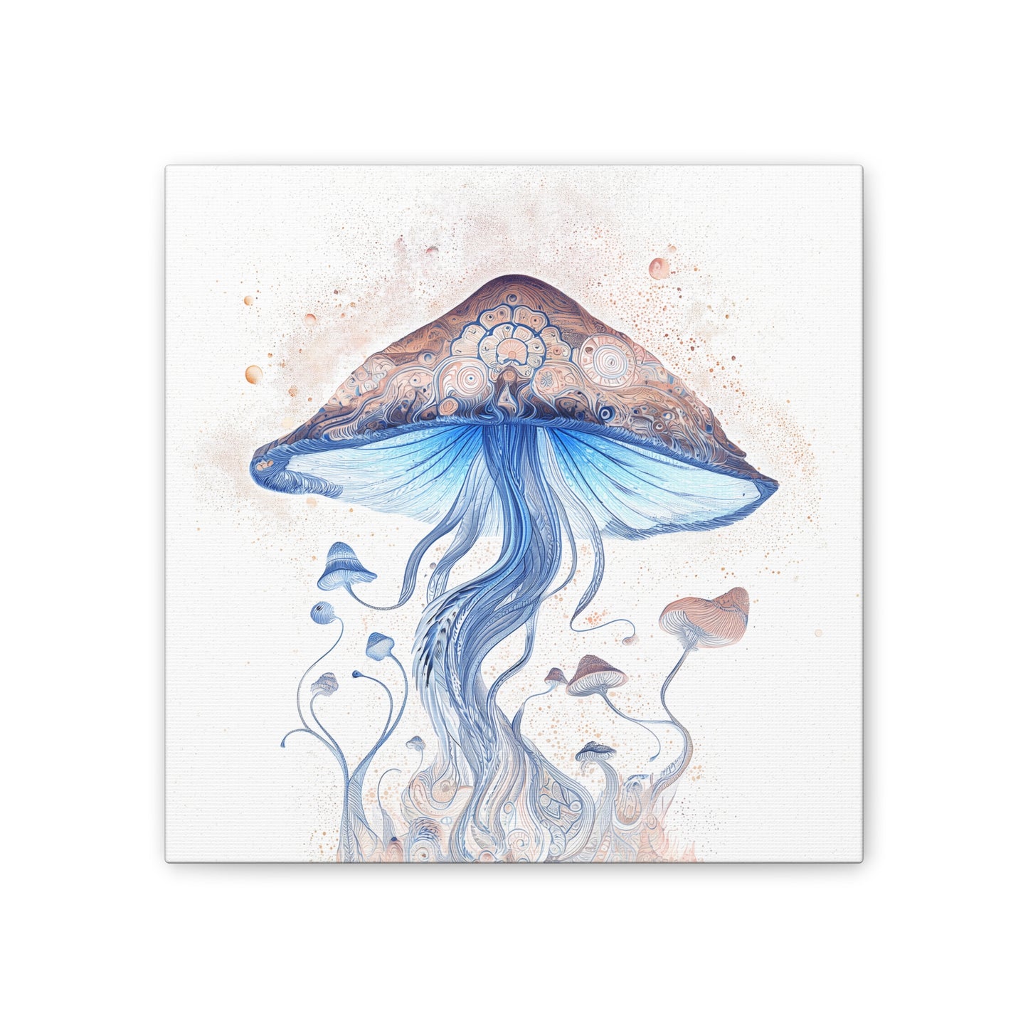 ThirdEye Light -Mushroom Canvas Art, Stretched Wall Decor, Bohemian Home Decor, Psychedelic Wall Art, Nature-Inspired Art