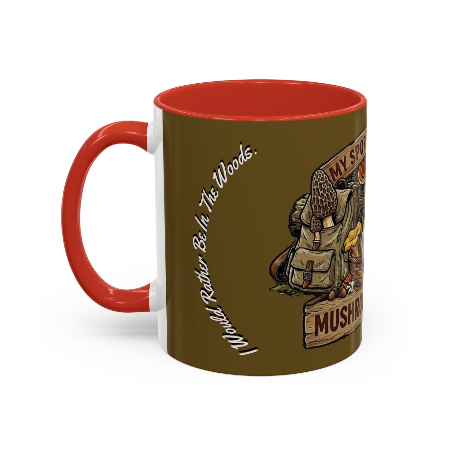 Mushroom Hunting Coffee Mug – "My Spore Time Is Spent" Rustic Forager Accent Mug