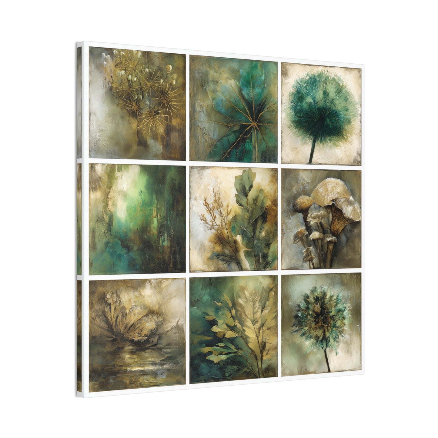 Natures Green Series #3 -Botanical Wall Art, Nature-Inspired Home Décor, Eco-Friendly Canvas Print, Greenery Art Piece, Living Room Wall Hanging