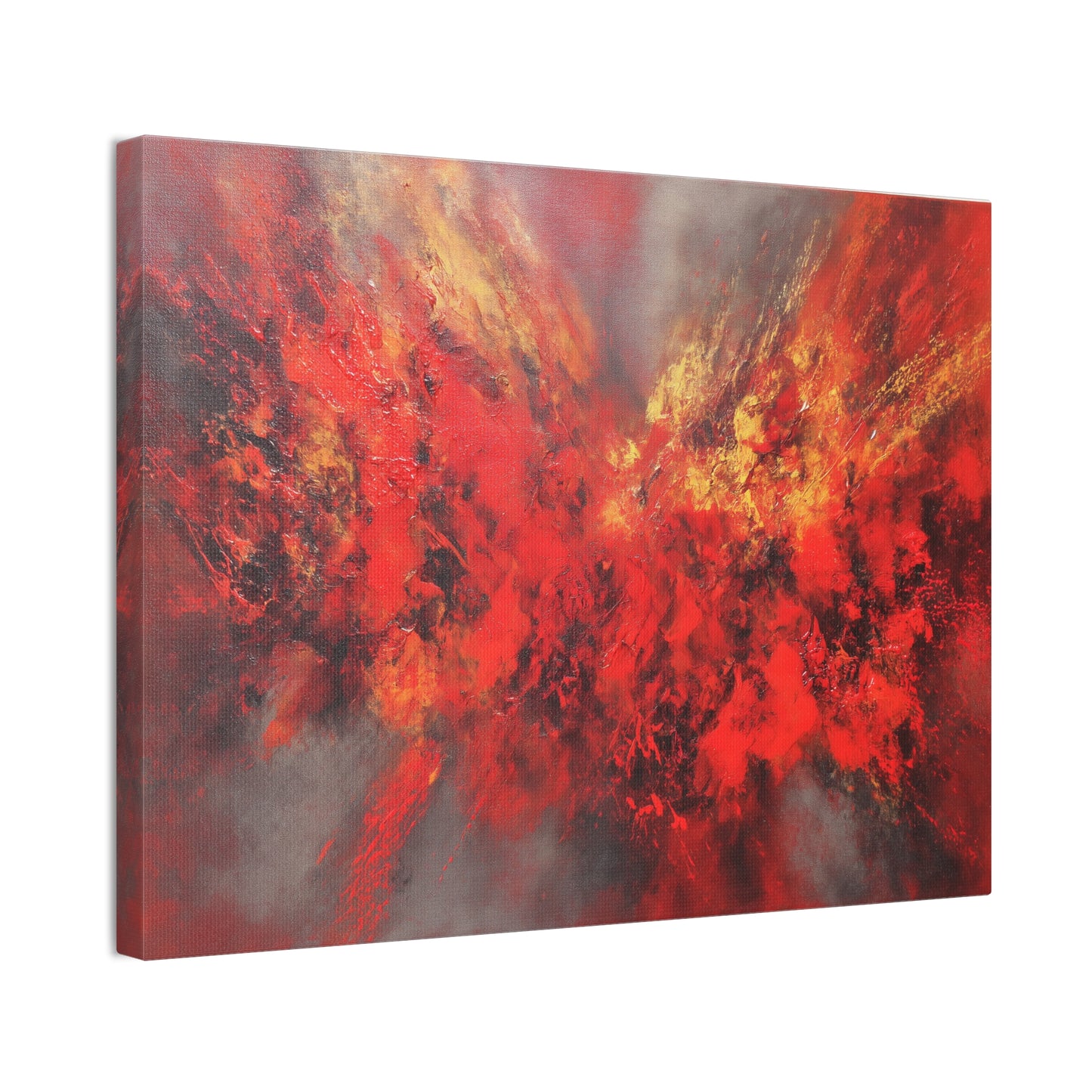 Exploding With Love -Abstract Red Canvas Wall Art