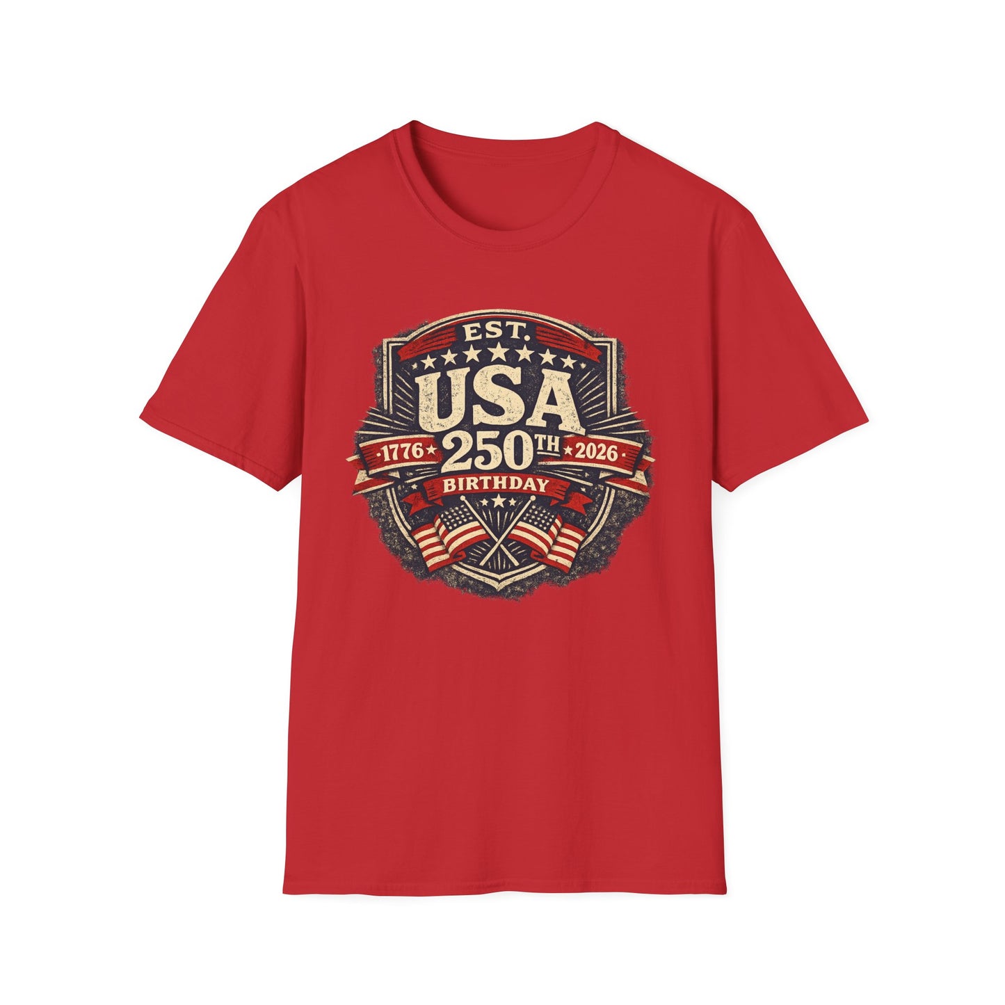 USA 250th Birthday T-Shirt — 1776-2026 Retro American Celebration Tee