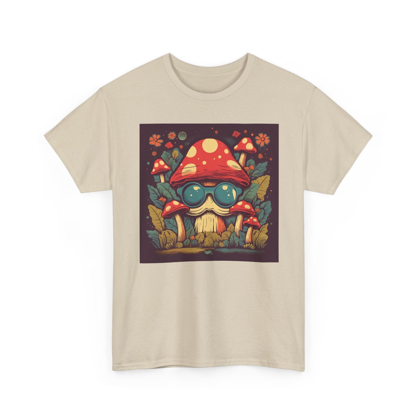 Mystical Mushroom Unisex Heavy Cotton Tee - Stylish Graphic T-Shirt for Nature Lovers, Boho Fashion, Gift for Friends, Festival [...]