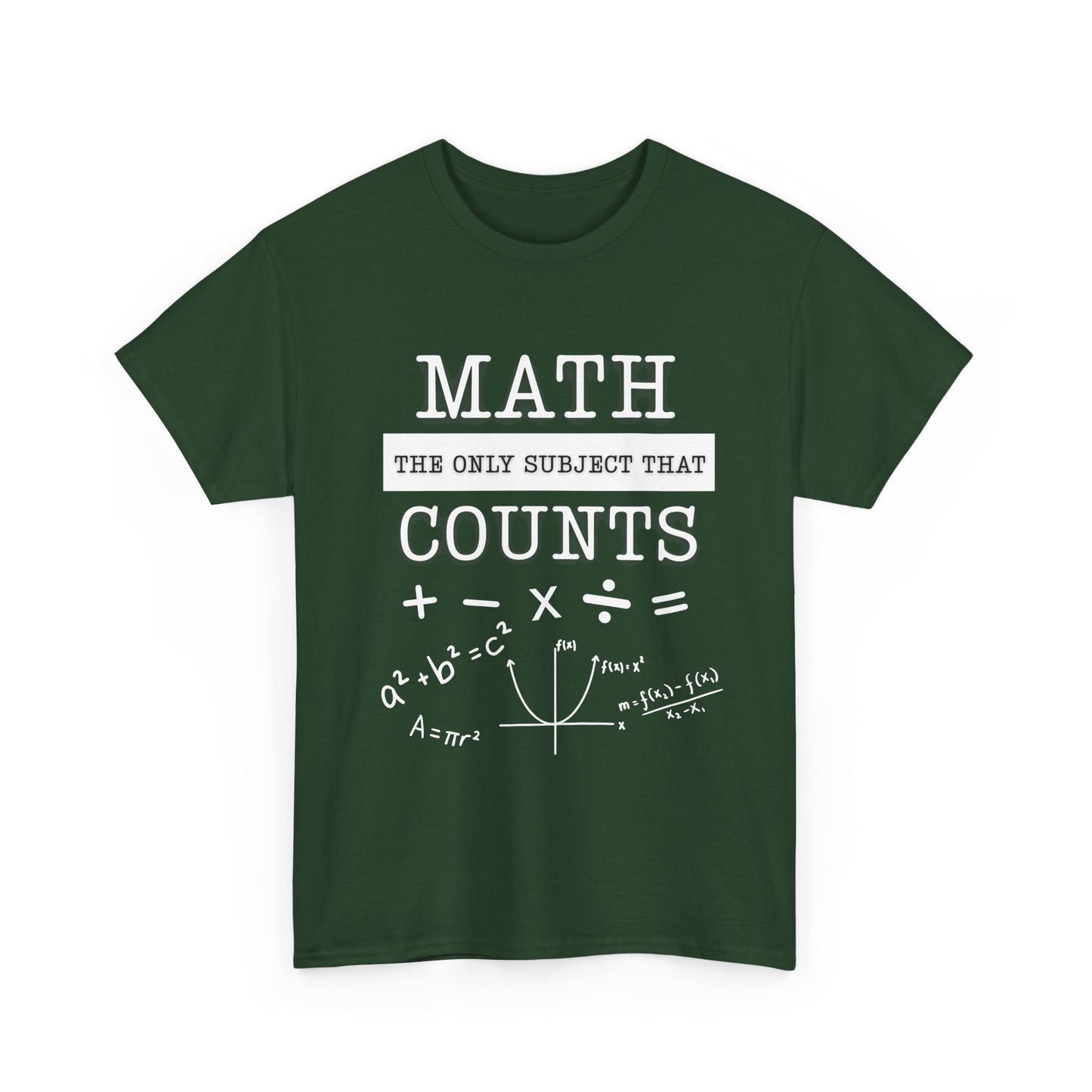 Math Counts -Unisex Heavy Cotton Tee, Funny Math Shirt, Gift for Teachers, Math Lovers, Back to School T-Shirt