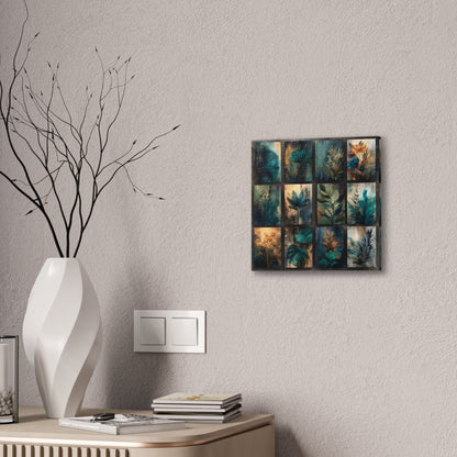 Natures Blue Green Series #4 -Botanical Wall Art, Nature-Inspired Home Décor, Eco-Friendly Canvas Print, Greenery Art Piece, Living Room Wall Hanging