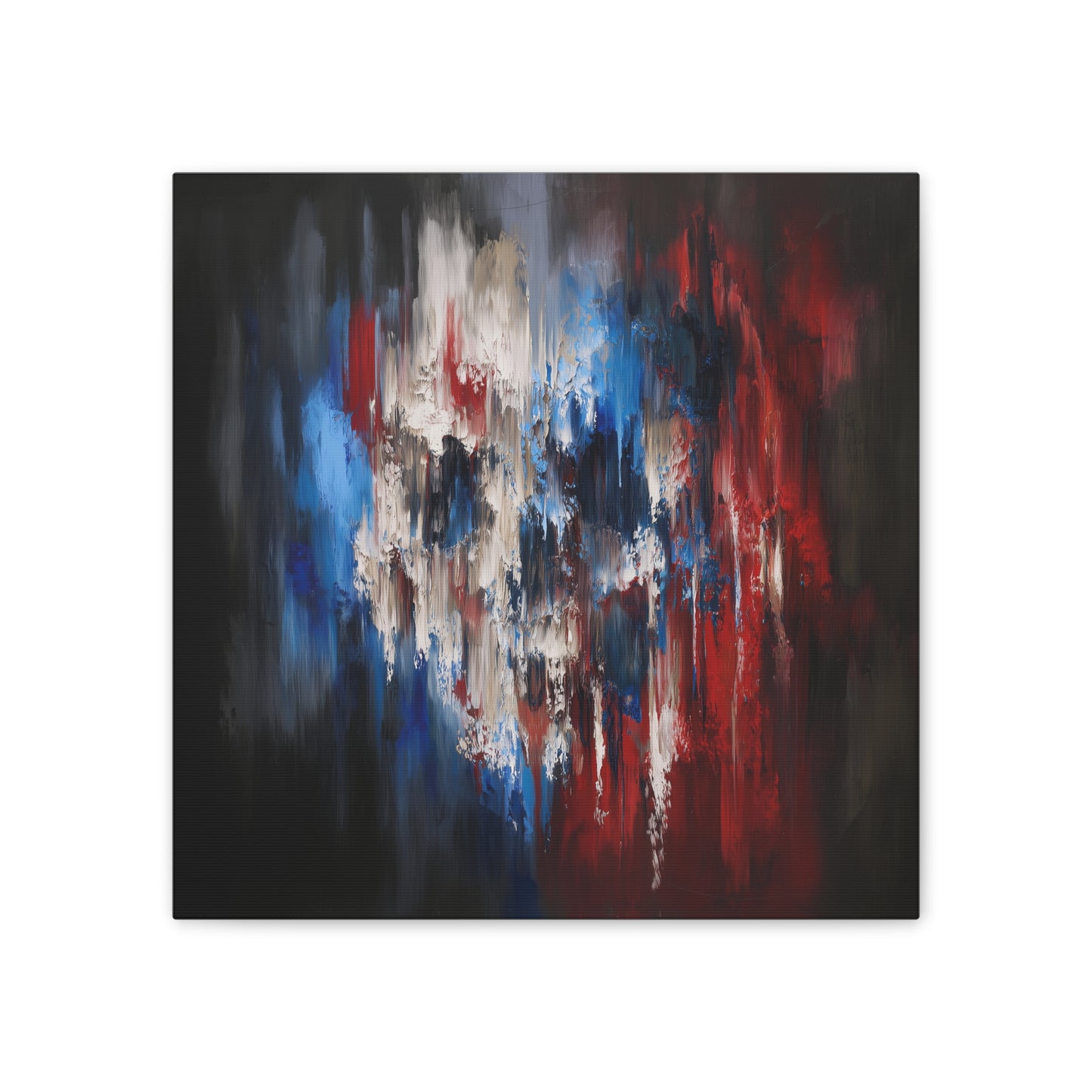 Running Colors - Abstract  Red, White and Blue Art