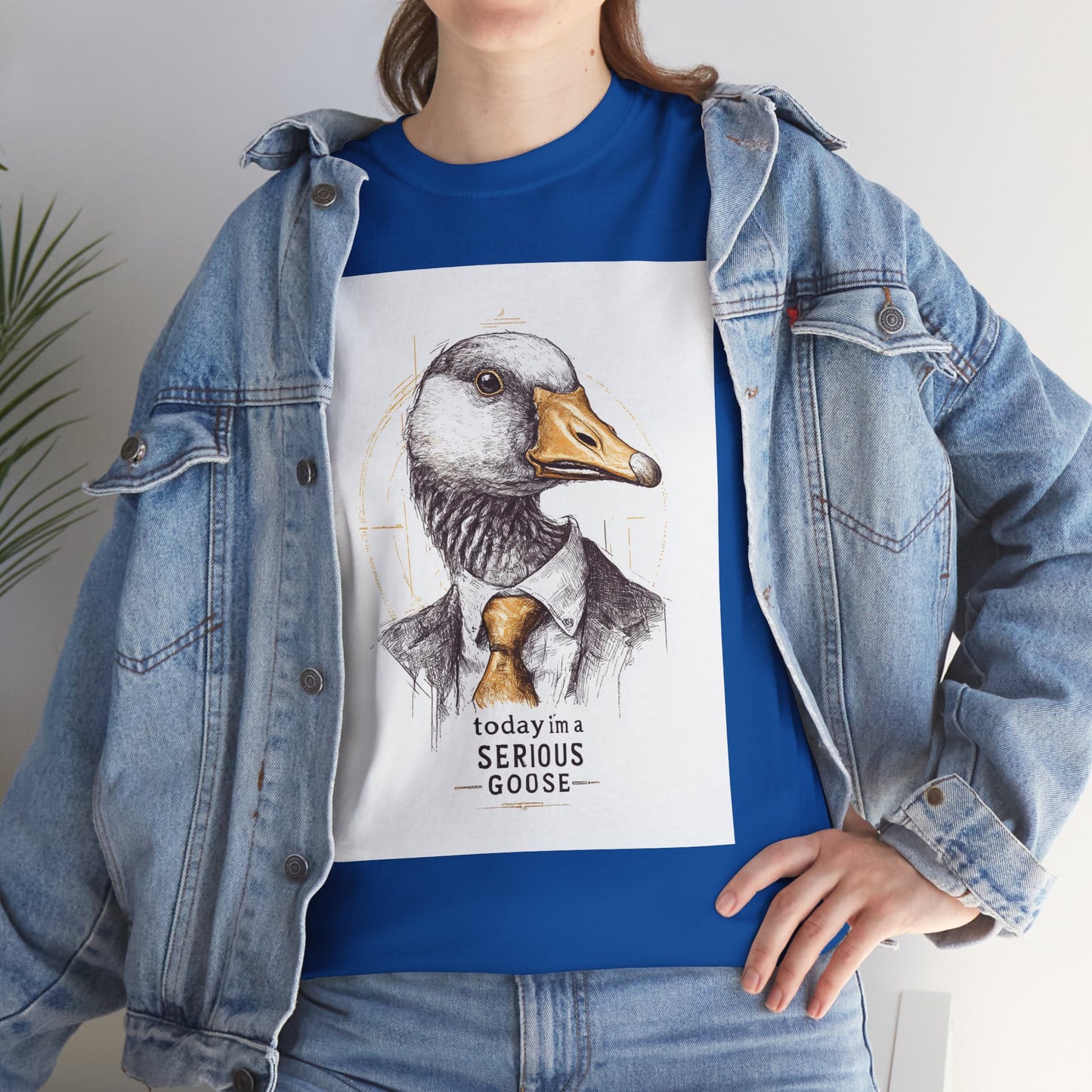 Serious Goose T-Shirt | Funny Animal Tee, Quirky Graphic Tee, Gift for Animal Lovers, Casual Wear, Unique Birthday Gift
