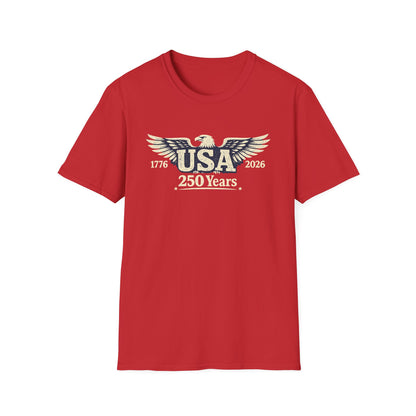 USA 250 Years Graphic T-Shirt — 1776–2026 Bicentennial Eagle Tee