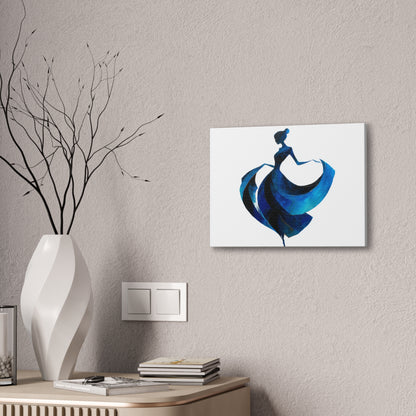 Dancing with the Water Series #2 -Elegant Silhouette Canvas Wall Art, Abstract Decor for Home, Gift for Women, Living Room Artwork, Dance Theme Decoration