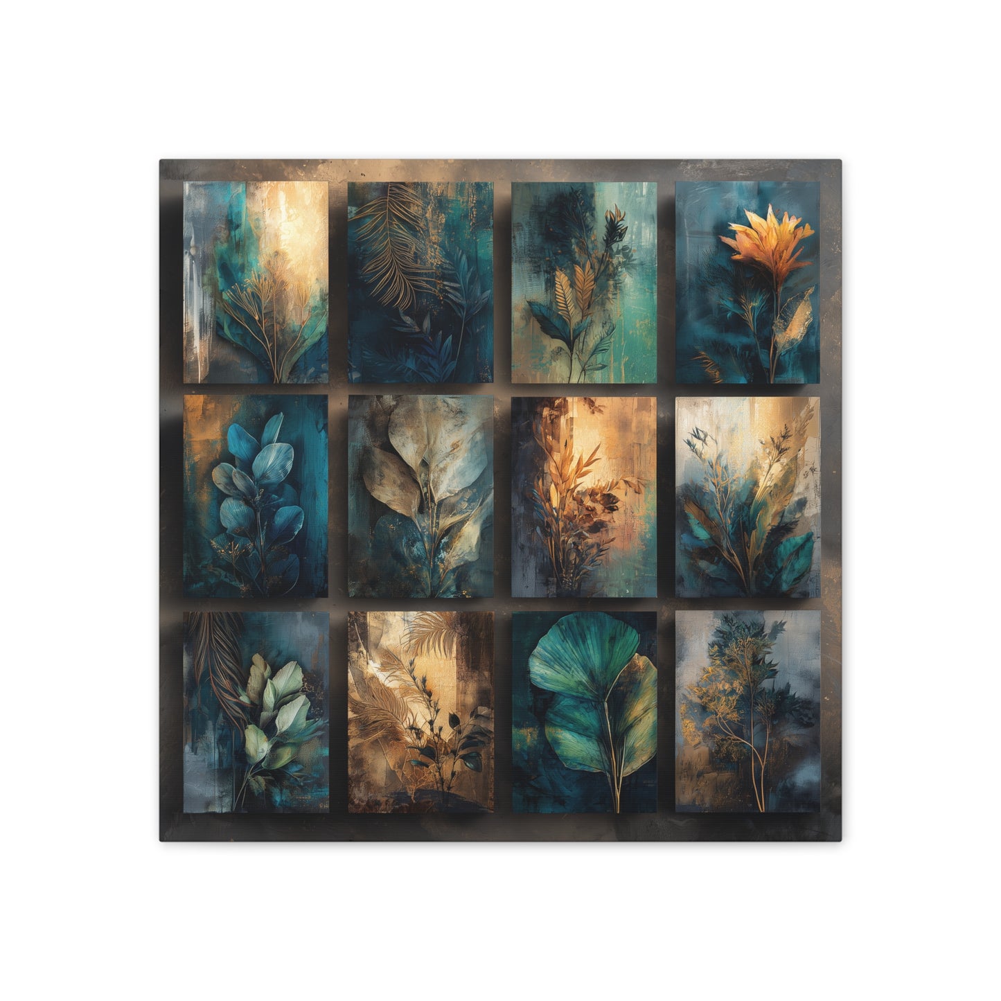 Natures Blue Green Series #2 -Botanical Wall Art, Nature-Inspired Home Décor, Eco-Friendly Canvas Print, Greenery Art Piece, Living Room Wall Hanging