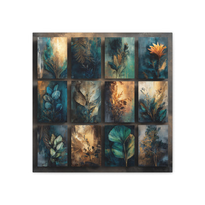 Natures Blue Green Series #2 -Botanical Wall Art, Nature-Inspired Home Décor, Eco-Friendly Canvas Print, Greenery Art Piece, Living Room Wall Hanging