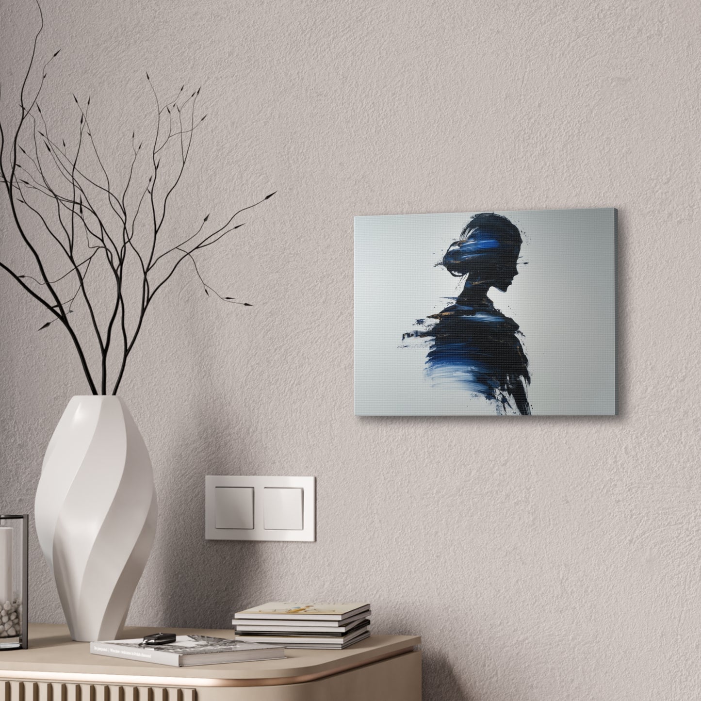 Silhouette of Beauty -Stylish Abstract Canvas Art Print, Modern Home Decor, Wall Art, Chic Living Room Accent, Unique Gift Idea