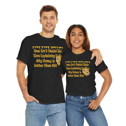 Bees-Themed Heavy Cotton Tee, Funny Bee Shirt, Gift for Beekeepers, Nature Lover Tee, Spring and Summer Fashion