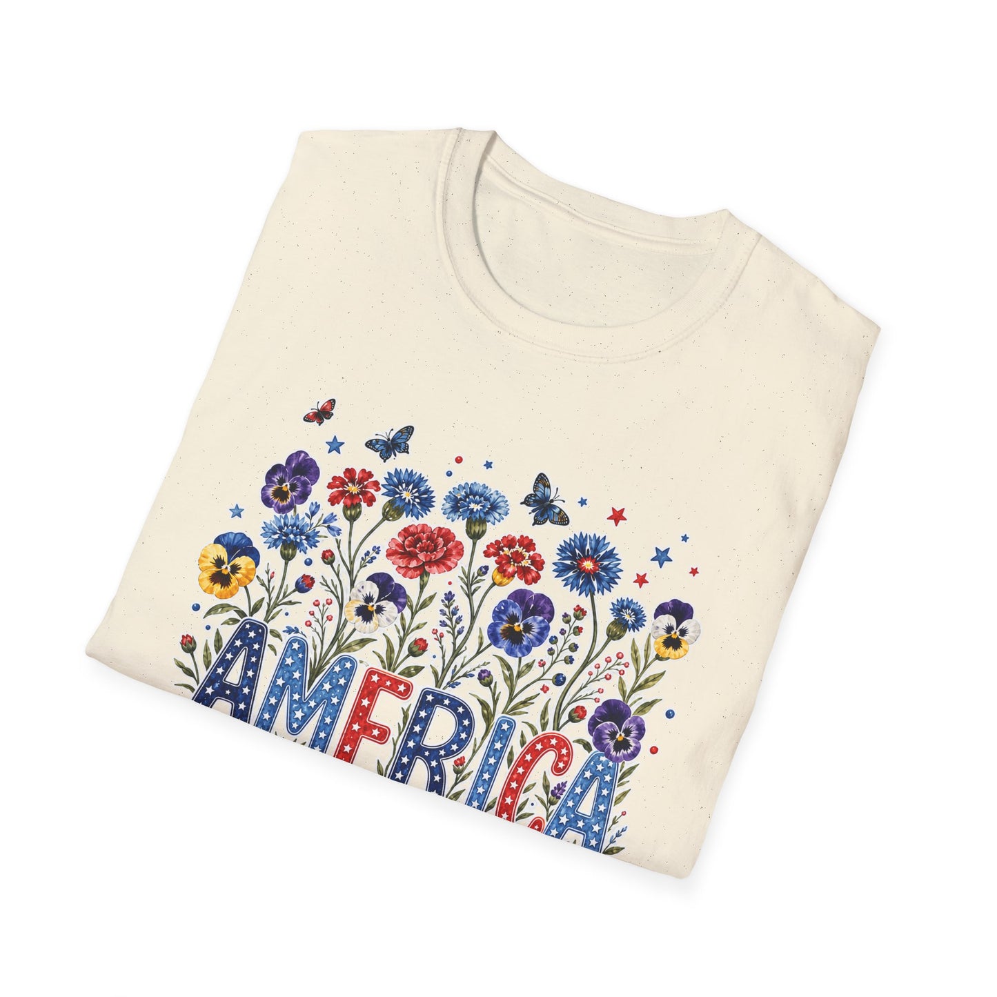 America 250th Birthday T-Shirt – July 4, 1776–2026 Patriotic Floral Tee
