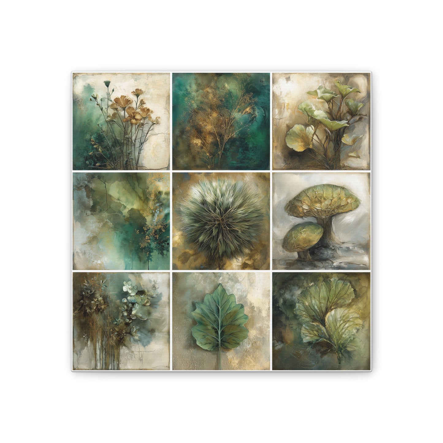 Natures Green Series #5 -Botanical Wall Art, Nature-Inspired Home Décor, Eco-Friendly Canvas Print, Greenery Art Piece, Living Room Wall Hanging