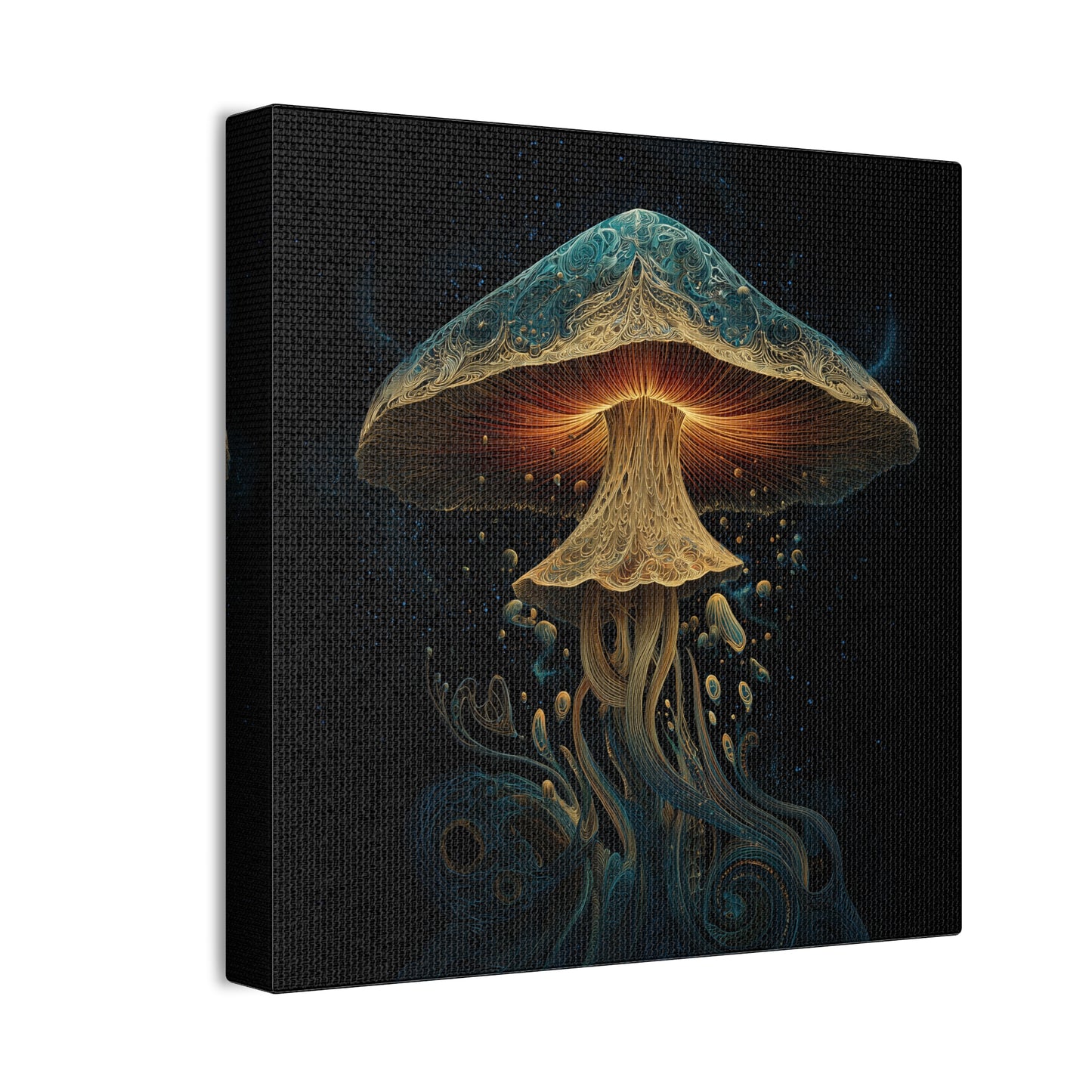 Mind Awakening -Mushroom Canvas Art, Stretched Wall Decor, Bohemian Home Decor, Psychedelic Wall Art, Nature-Inspired Art