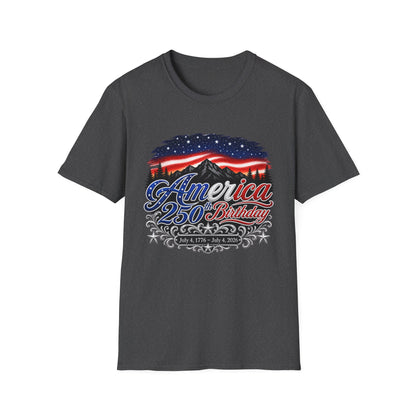 America 250 Birthday T-Shirt – Patriotic USA Flag Design for Independence Day