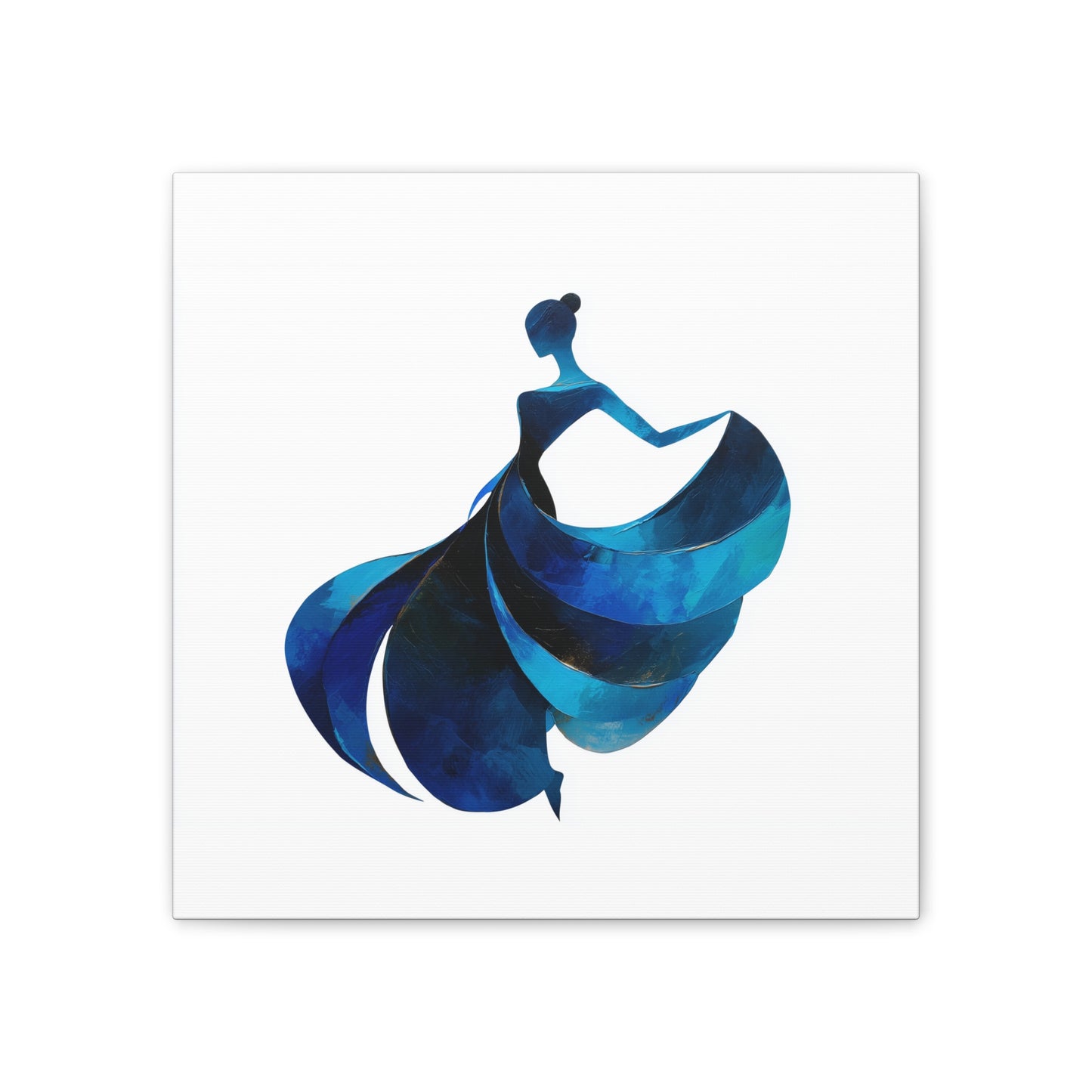 Dancing with the Water Series #4 -Elegant Silhouette Canvas Wall Art, Abstract Decor for Home, Gift for Women, Living Room Artwork, Dance Theme Decoration