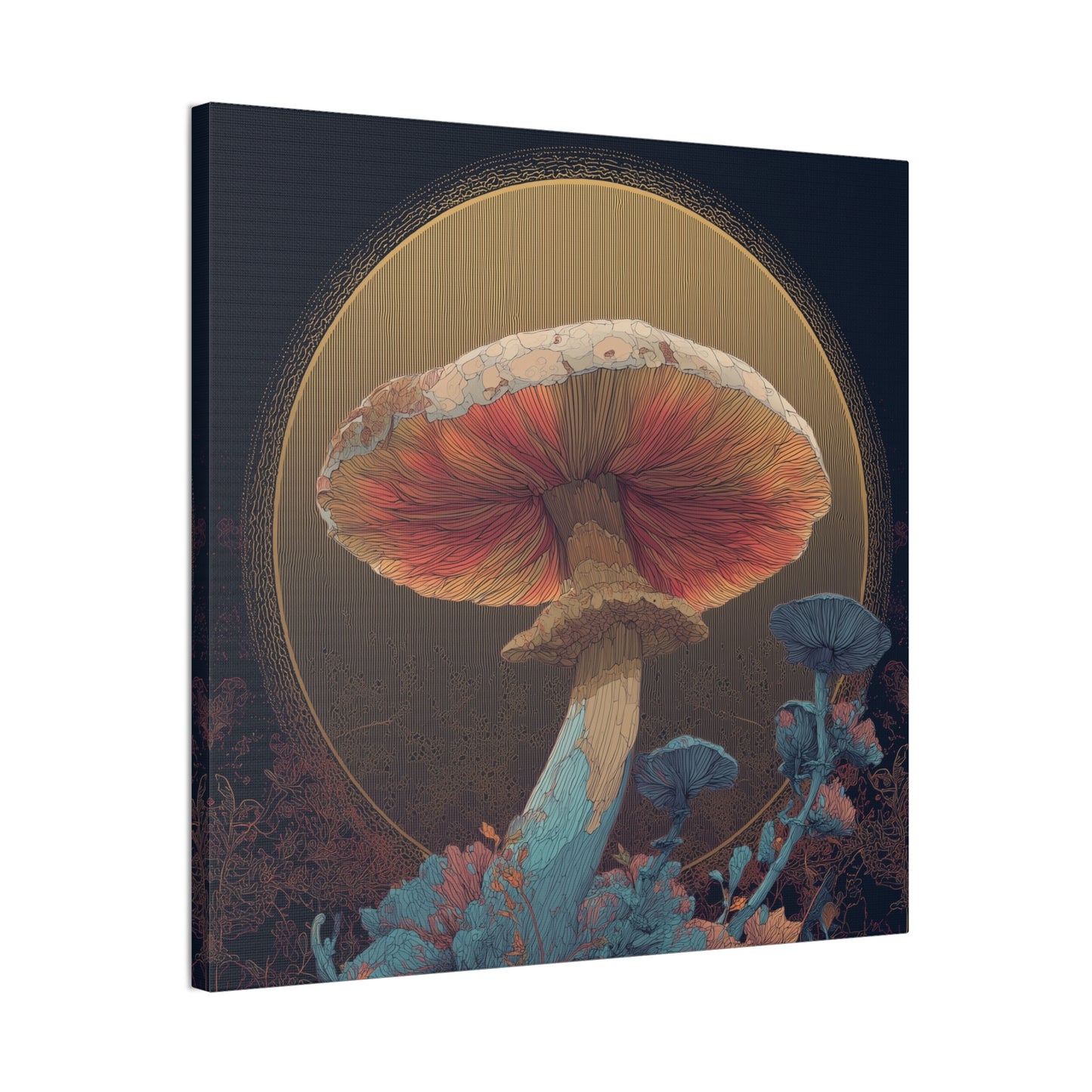 Surreal Shroom -Mushroom Canvas Art, Stretched Wall Decor, Bohemian Home Decor, Psychedelic Wall Art, Nature-Inspired Art
