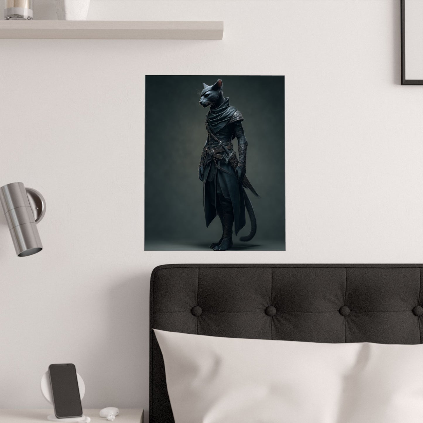 Tabaxi Rogue Satin PAPER POSTER — Dark Fantasy Wall Art