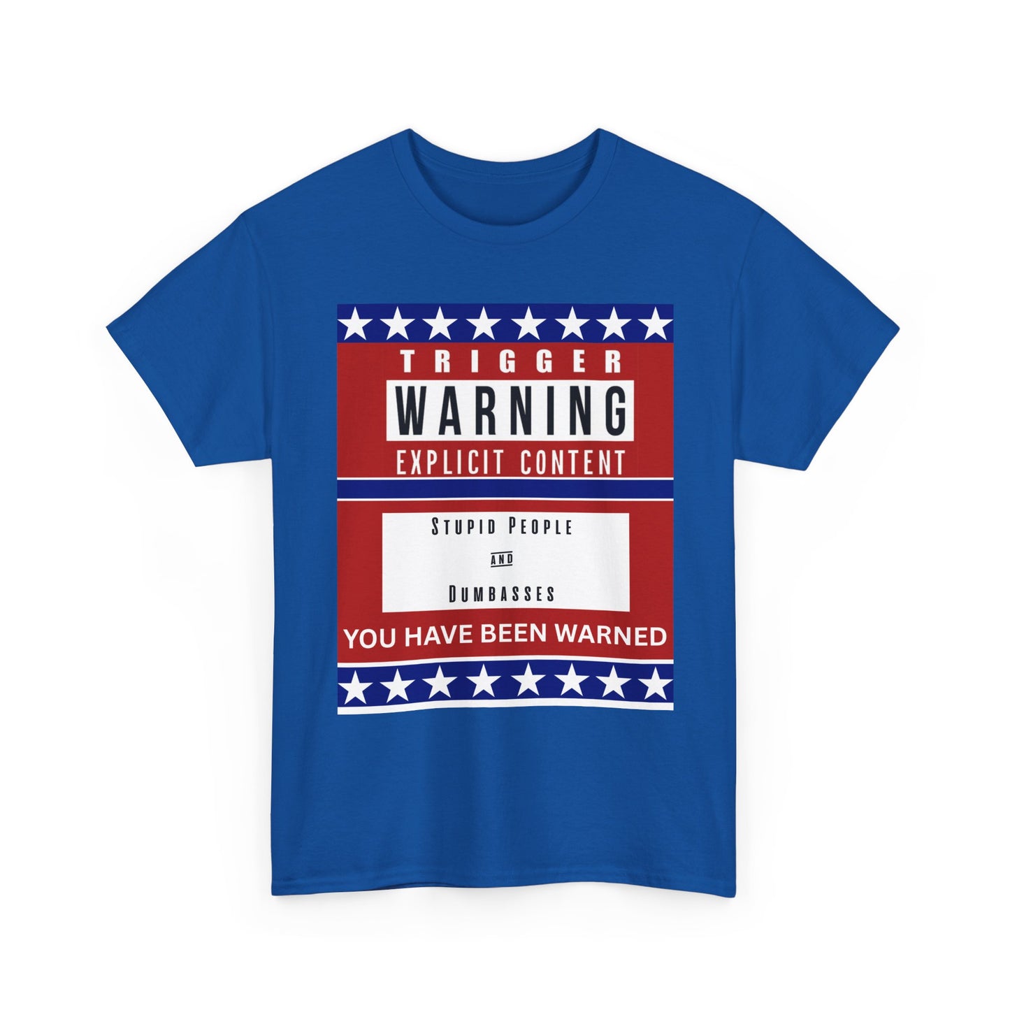 Trigger Warning -Unisex Heavy Cotton Tee with Warning Design, Funny Graphic Shirt, Humor T-Shirt, Casual Wear, Gift for Friends, Trendy Statement Top