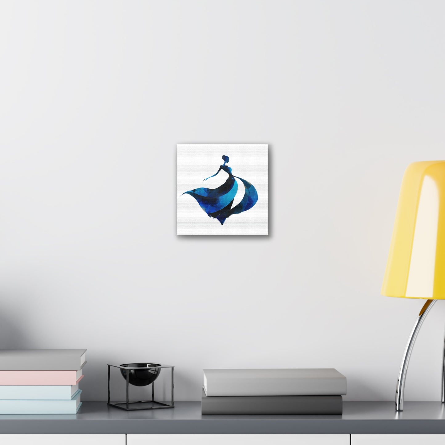 Dancing with the Water Series #3 -Elegant Silhouette Canvas Wall Art, Abstract Decor for Home, Gift for Women, Living Room Artwork, Dance Theme Decoration