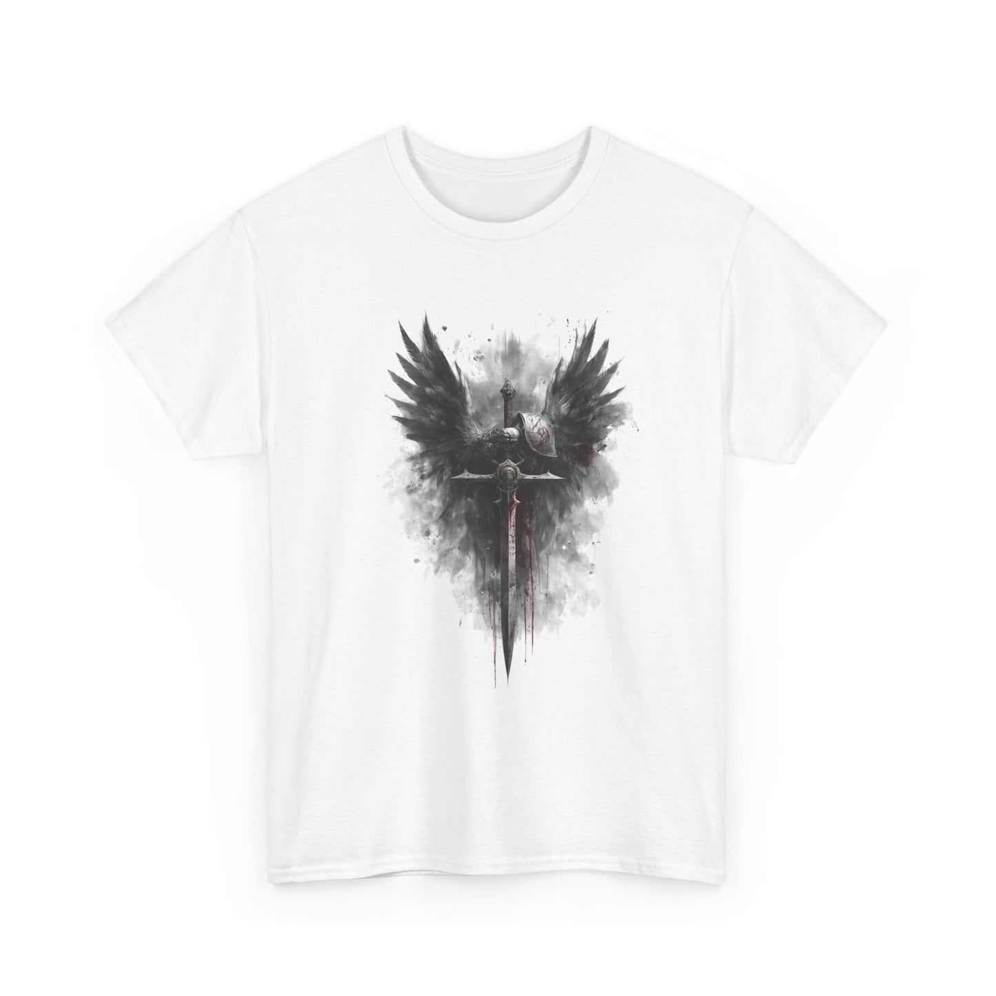 Angel of War T‑Shirt — Gothic Winged Sword Graphic Tee