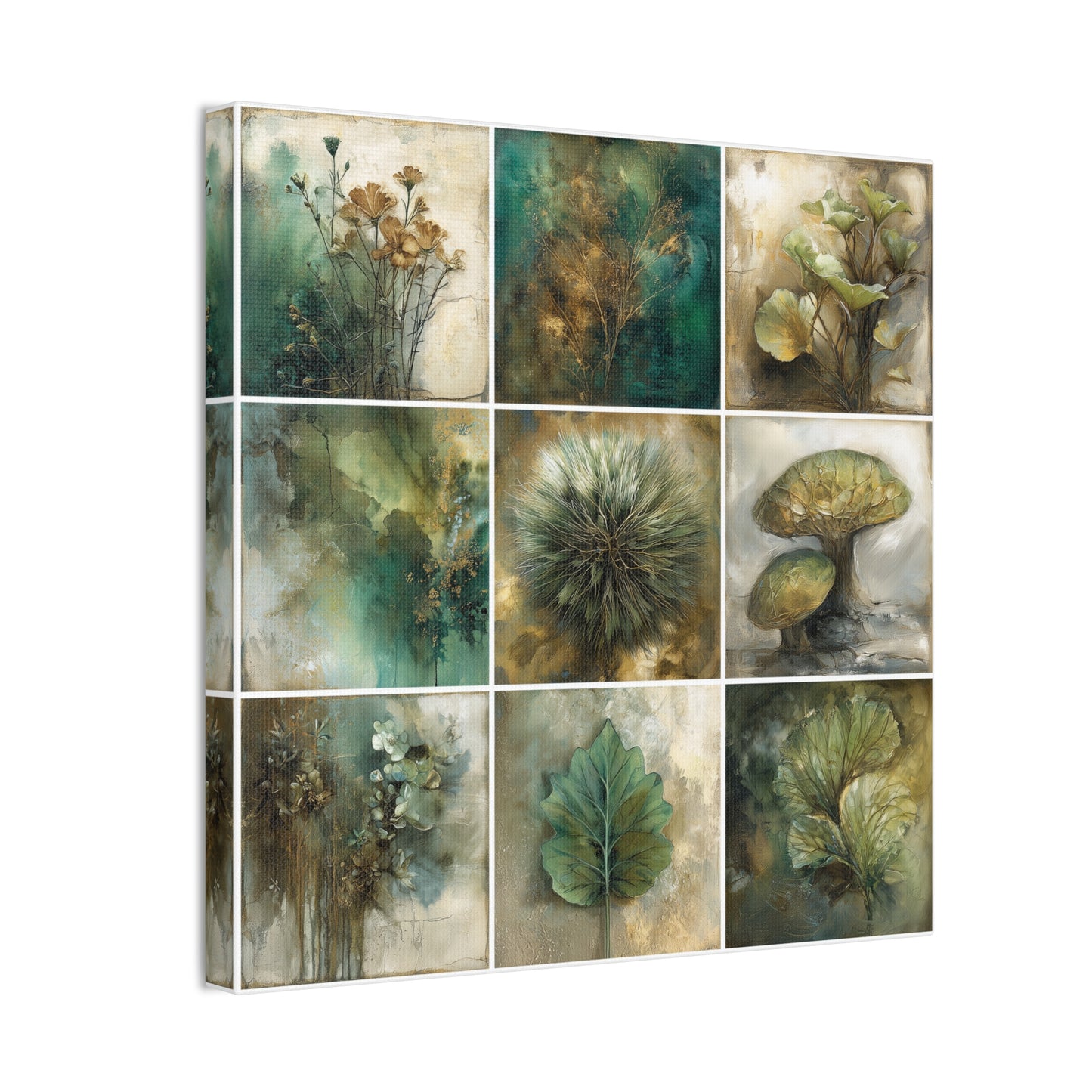 Natures Green Series #5 -Botanical Wall Art, Nature-Inspired Home Décor, Eco-Friendly Canvas Print, Greenery Art Piece, Living Room Wall Hanging