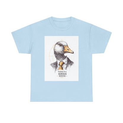 Serious Goose T-Shirt | Funny Animal Tee, Quirky Graphic Tee, Gift for Animal Lovers, Casual Wear, Unique Birthday Gift