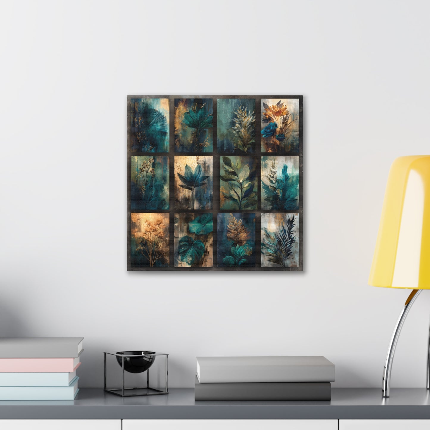 Natures Blue Green Series #4 -Botanical Wall Art, Nature-Inspired Home Décor, Eco-Friendly Canvas Print, Greenery Art Piece, Living Room Wall Hanging