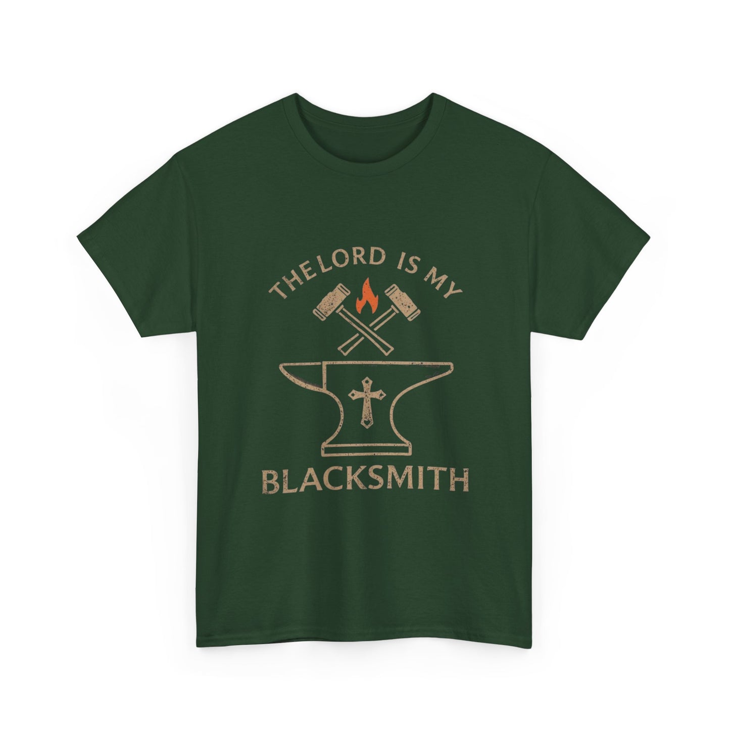 Christian Blacksmith T‑Shirt — "The Lord Is My Blacksmith" Faith Tradesman Tee