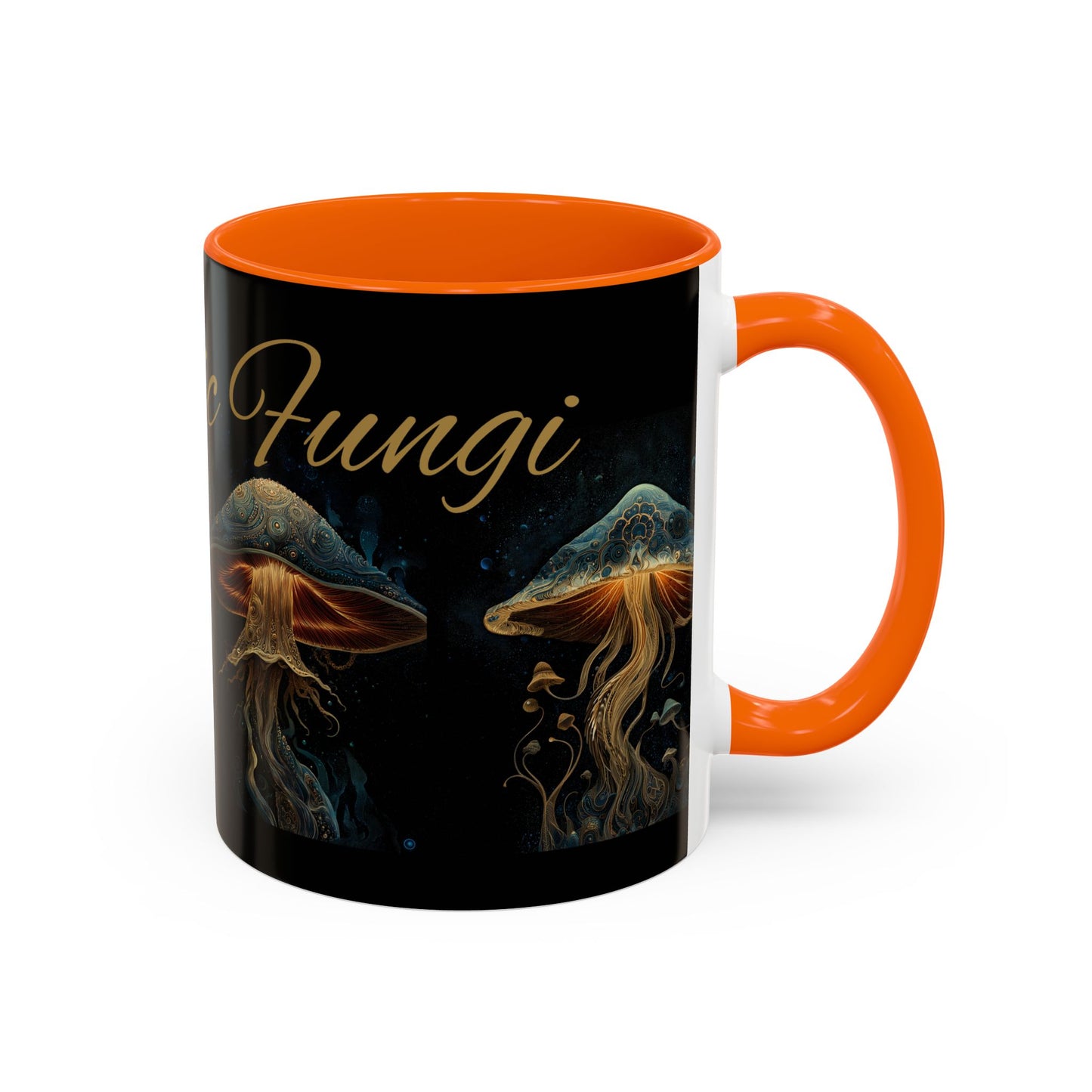 Dark Fantastic Fungi Coffee Mug - Magical Ocean Mushroom Art (11/15oz)