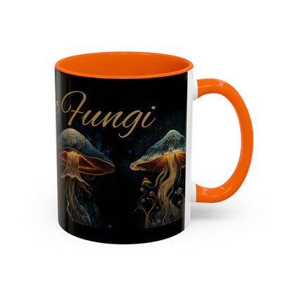 Dark Fantastic Fungi Coffee Mug - Magical Ocean Mushroom Art (11/15oz)