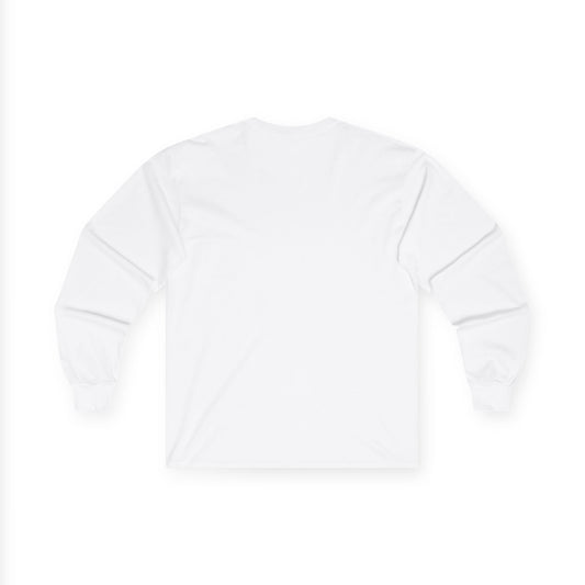 Mushroom Glow Long Sleeve Tee — Blue Watercolor Fungi Art