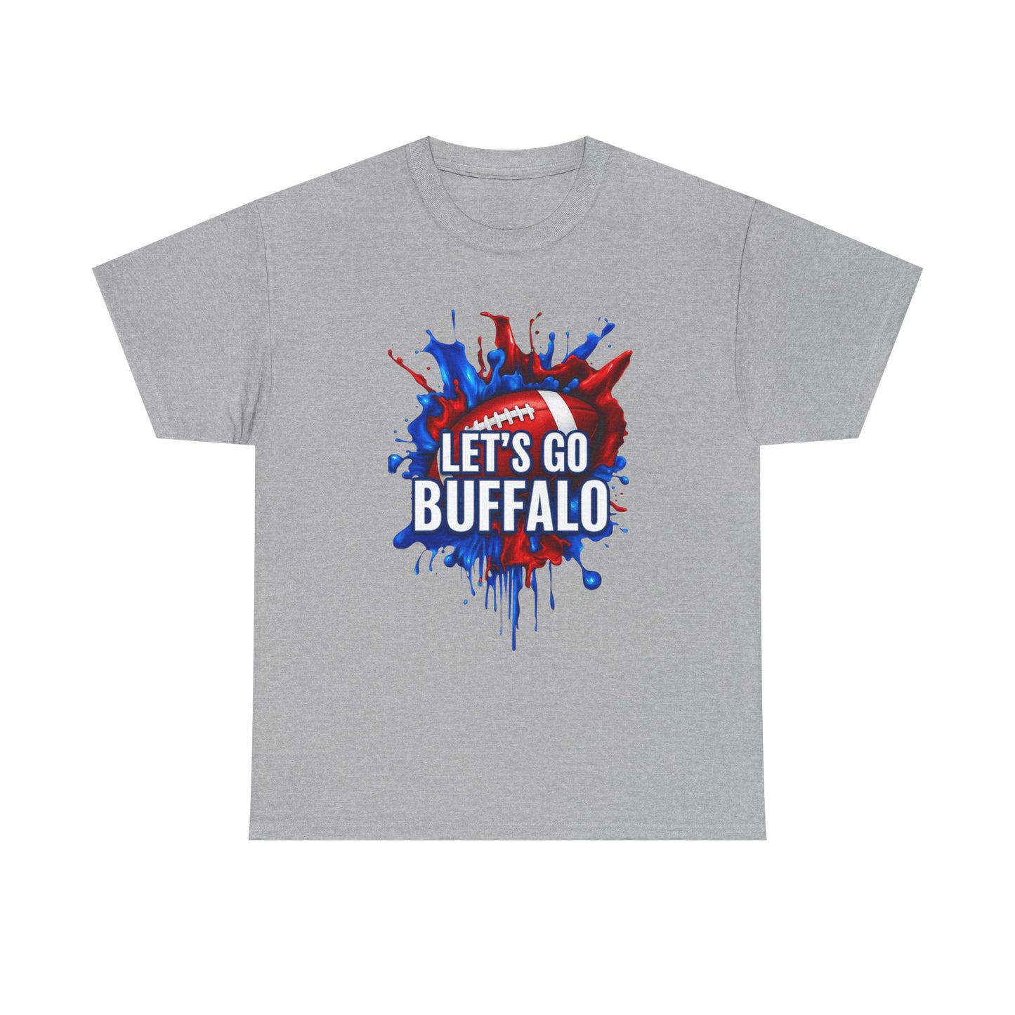 Let's Go Buffalo Splat -Buffalo Sports Fan Tee - Let's Go Buffalo Shirt, Game Day Apparel, Unisex Cotton T-Shirt, Tailgate Wear, Football Team Gear